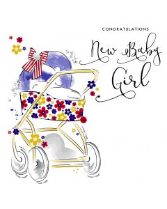 Congratulations New Baby Girl Card