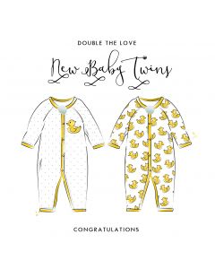 Double the love, New Baby Twins Card