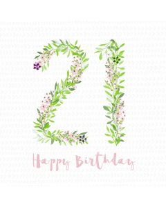 Happy Birthday - 21 Card