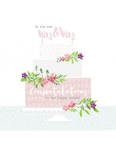 To the new Mrs & Mrs, Congratulations to the happy couple card