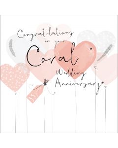 Congratulations on your Coral Wedding Anniversary